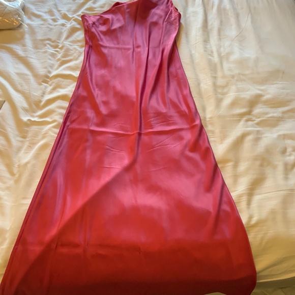 Maison Essentiale - Pink Silk Midi Slip Dress - Size L - Picture 3 of 11
